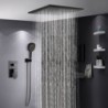 Rainfall Shower System Solid Brass Shower Tap 16 Inch Matte Black
