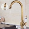 Kitchen Sink Tap Retro Brass 360 ¡ã Swivel Single Handle Cold Tap Lever Tap Antique Vintage Bronze