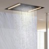 Matte Black Bathroom Tap Rain Shower Complete LED Shower Head Ceiling Mounted Ti PVD Design Rainfall Shower Head System Shower Tap