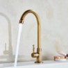 Retro Style Single Handle Golden Electroplated Brass Kitchen Tap