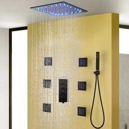 Black Rain LED Shower Head...