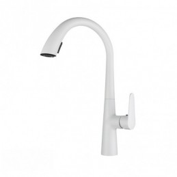 White Pull-Out Kitchen Tap...