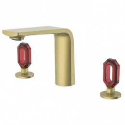 Brushed Gold + Red Crystal...