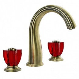 Brushed Gold + Red Crystal...