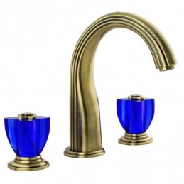 Brushed Gold + Blue Crystal...