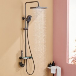 Gunmetal Gray Bathroom Rain...